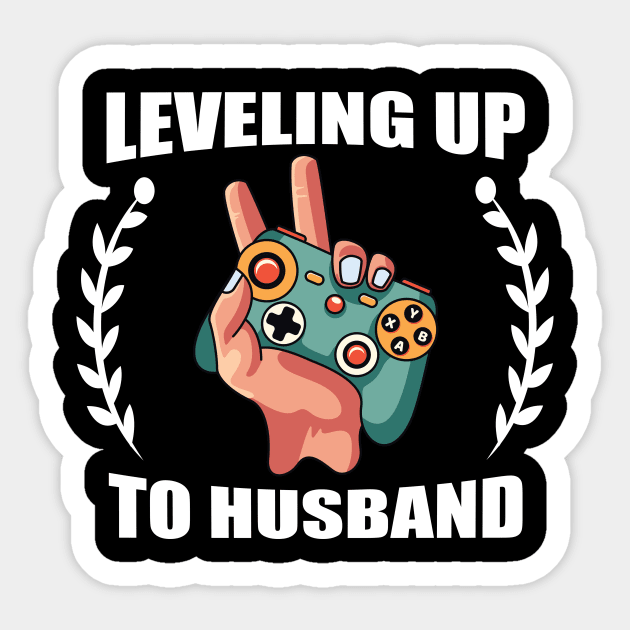 Leveling Up To Husband Gift Idea Sticker by MetalHoneyDesigns